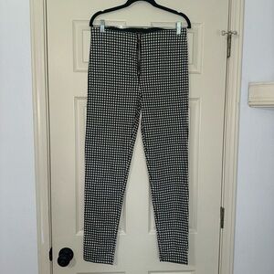 NWOT slim fit gingham print ankle pants